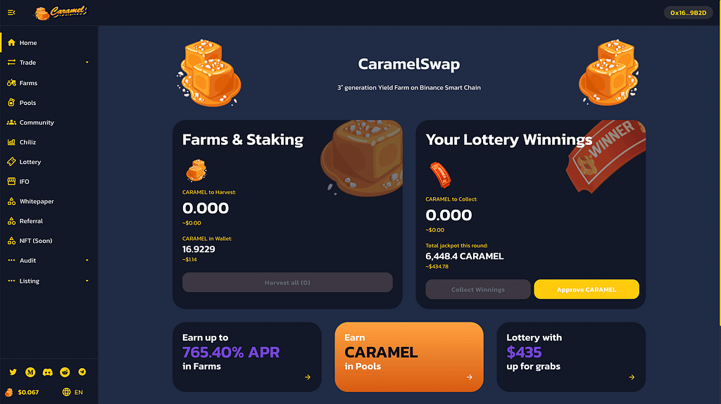 CaramelSwap - an Innovative Crypto Yield Farm