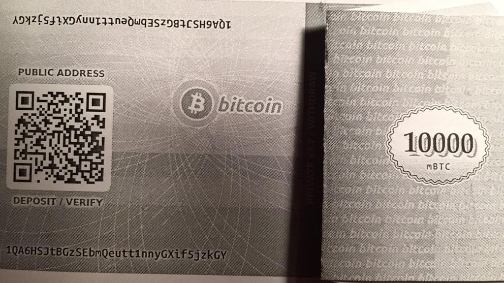 Bitcoin cold storage wallet